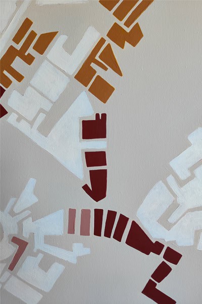 (Pormenor) Cartografias Mentais 2025, acrílico s/ tela, 100x140cm. Colecção Privada